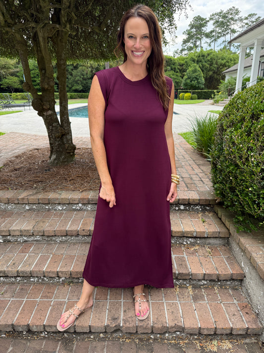 Hopkins Knit Pullover Dress - Garnet