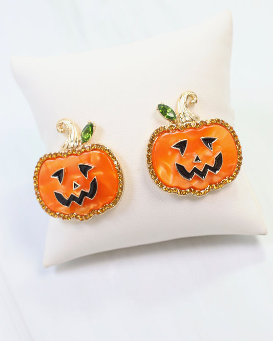 Jillie Jack O Lantern Earring Orange