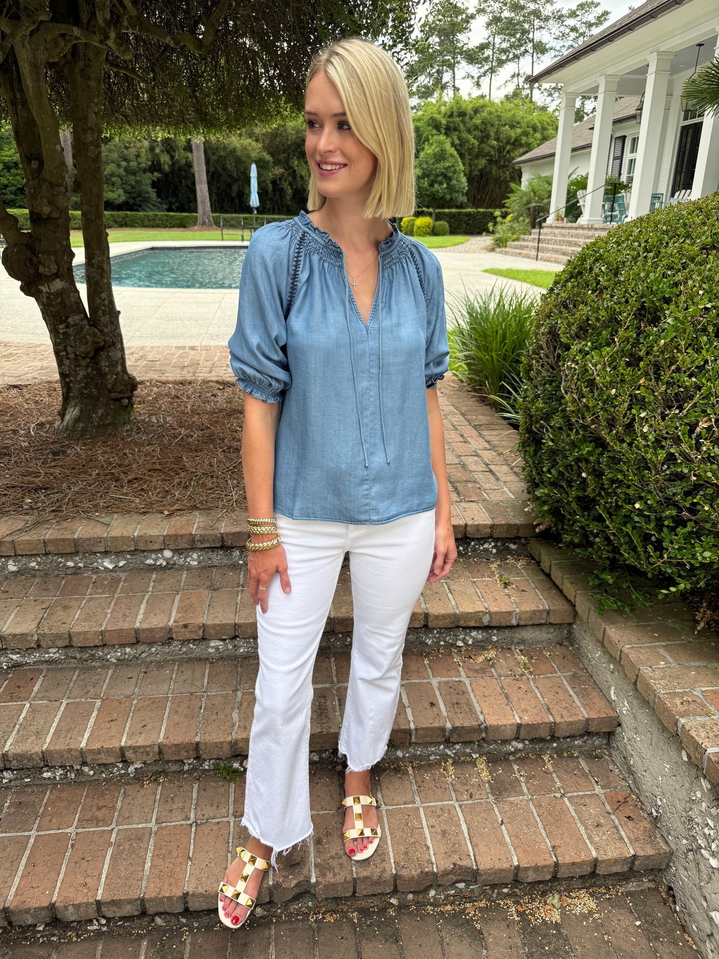 Callie Chambray Top