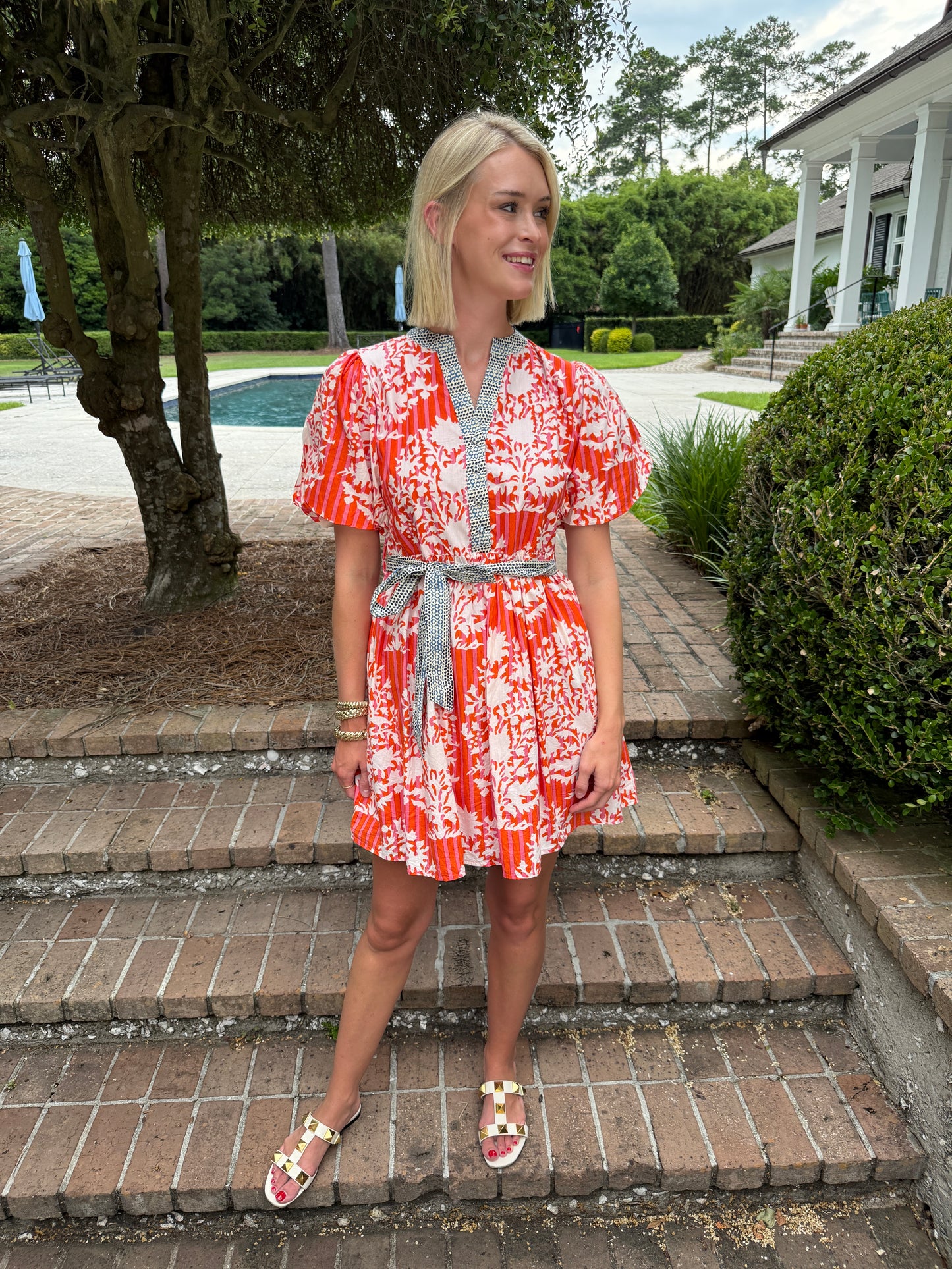 Lanier Puff Sleeve Printed Dress