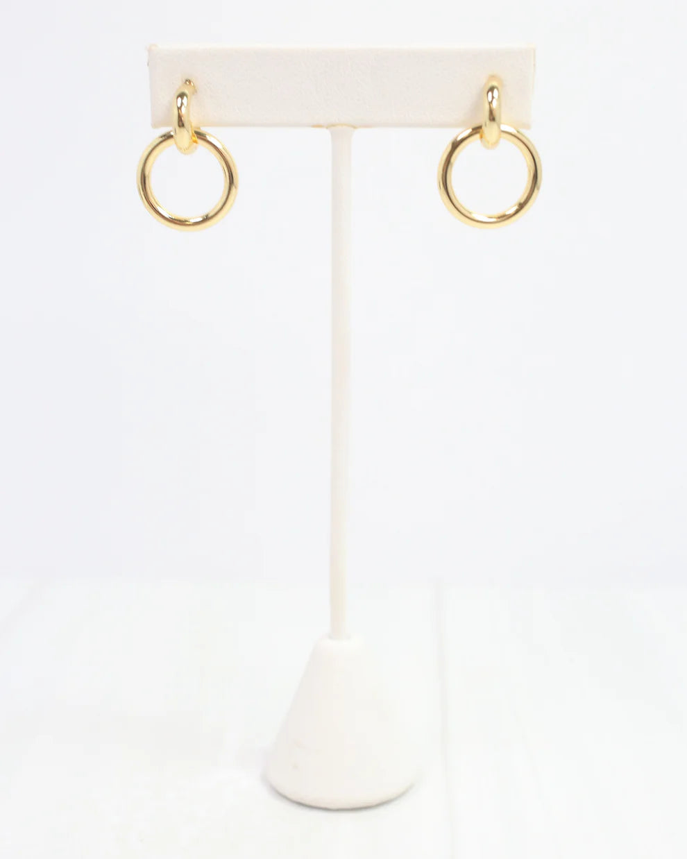 Donatello Double Hoop Stud Gold