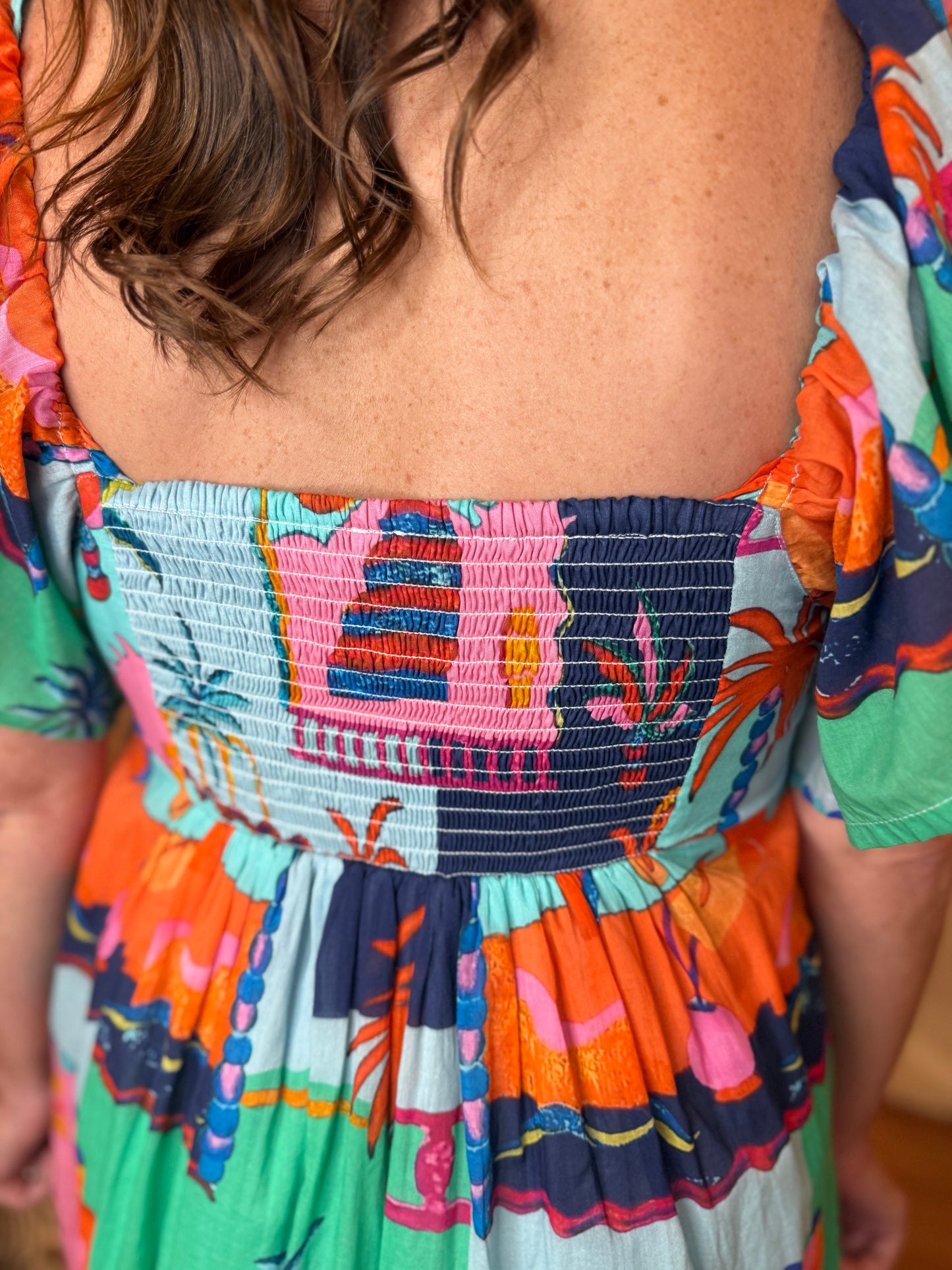 Hawaiian Dreams Print Mini Dress
