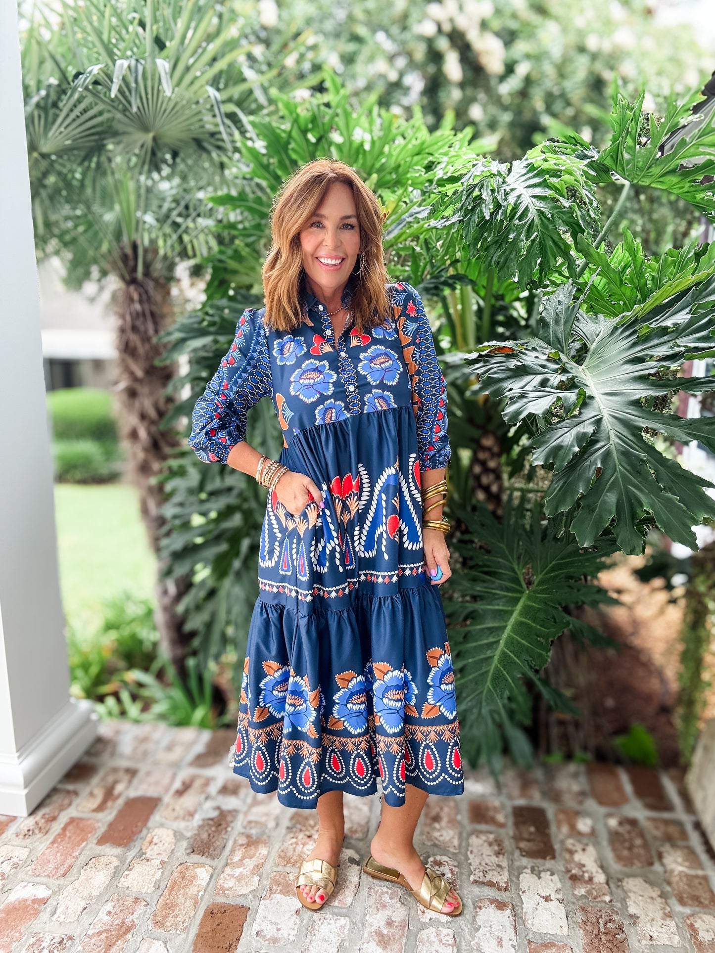 Adrienne Floral Tiered Ruffle Dress