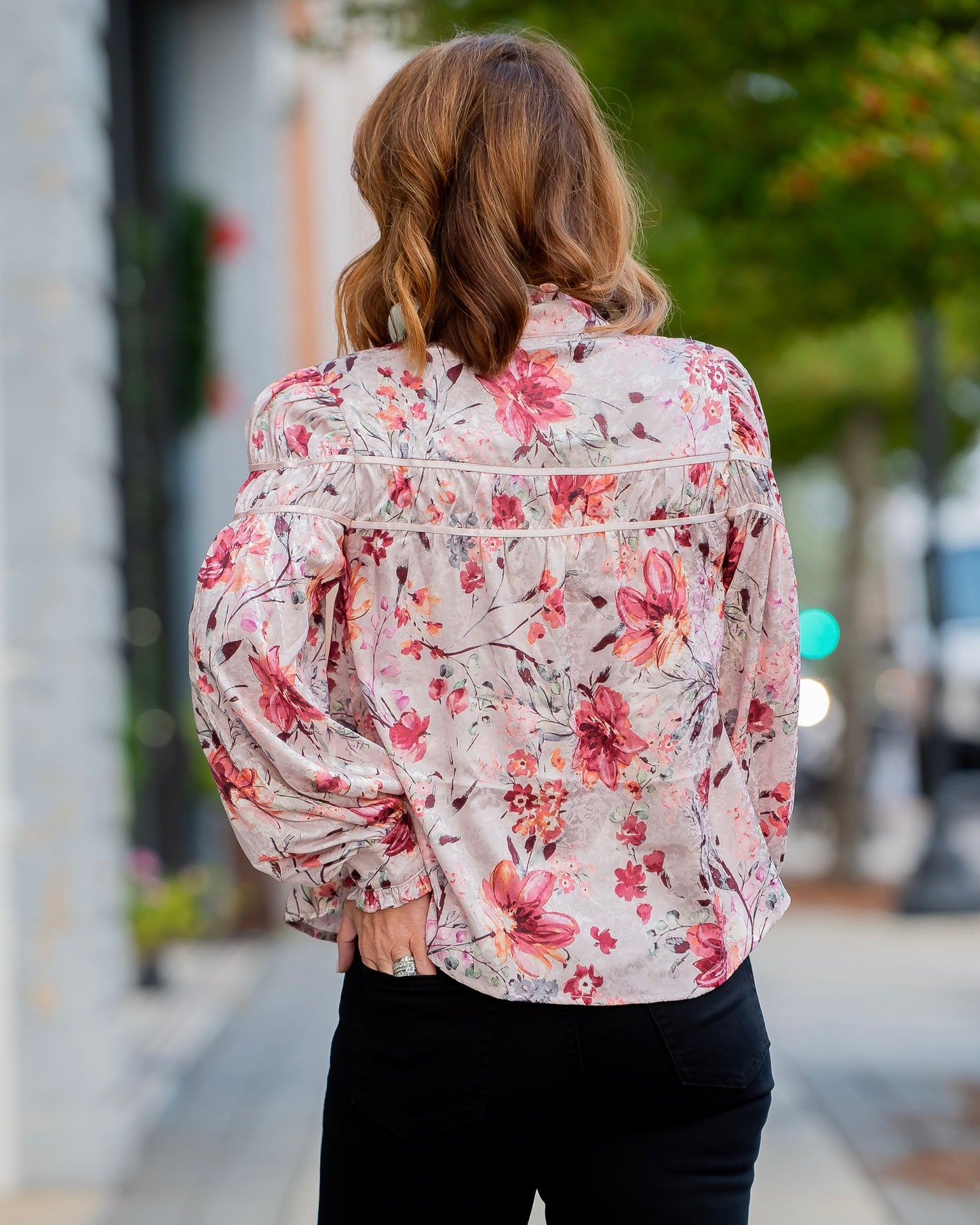 Grace Floral Button Down Blouse