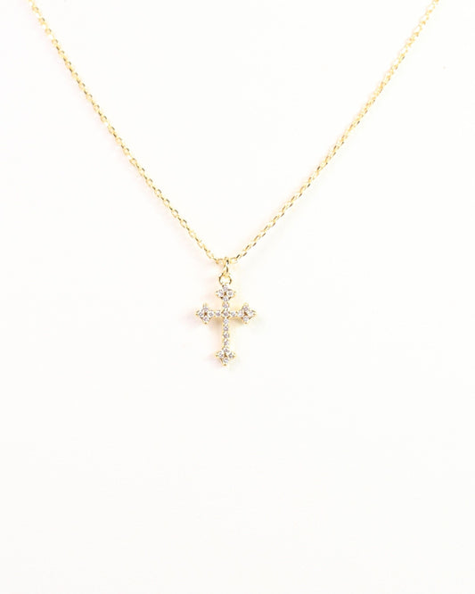 Camden Road Cross Necklace Gold