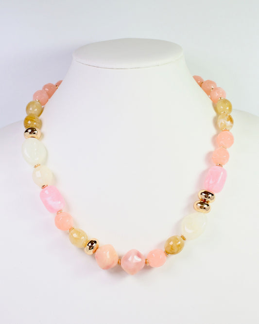 Ambridge Stone Beaded Necklace Pink Multi