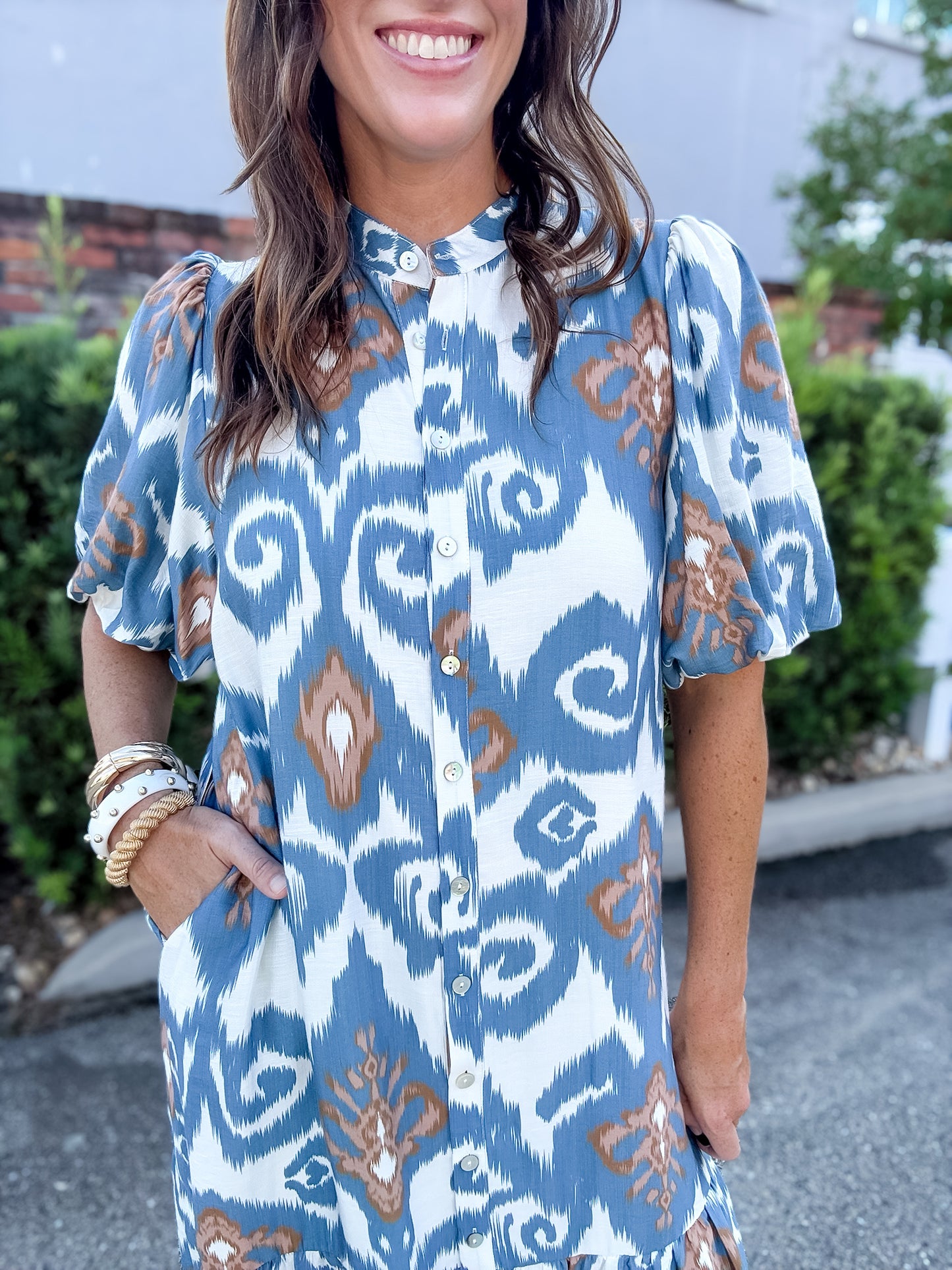 Mikayla Button Down Midi Dress