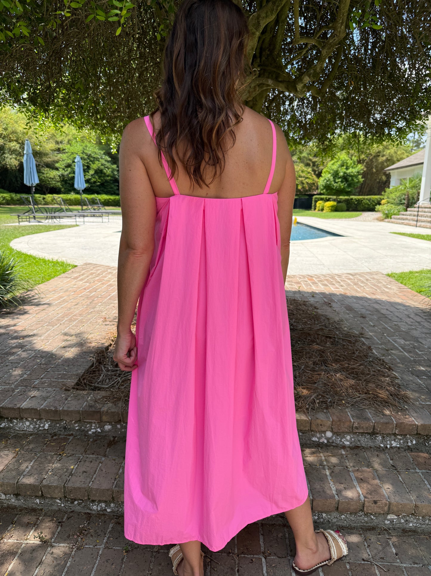 Love Is In The Air Hot Pink Midi Dress