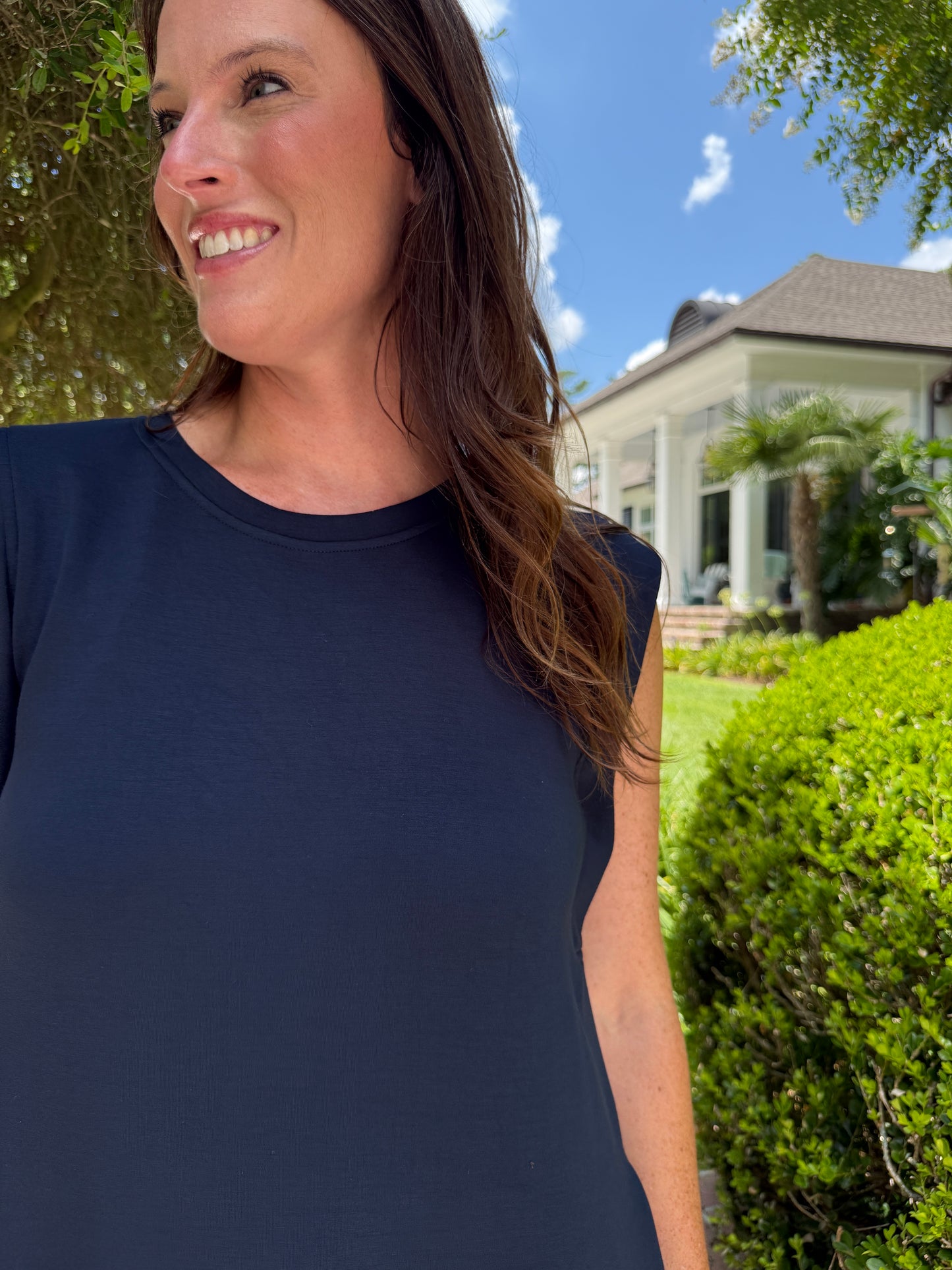 Hopkins Knit Pullover Dress - Navy