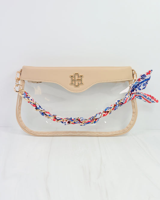 Serafina Scarf Purse Chain Nvy Rd Floral