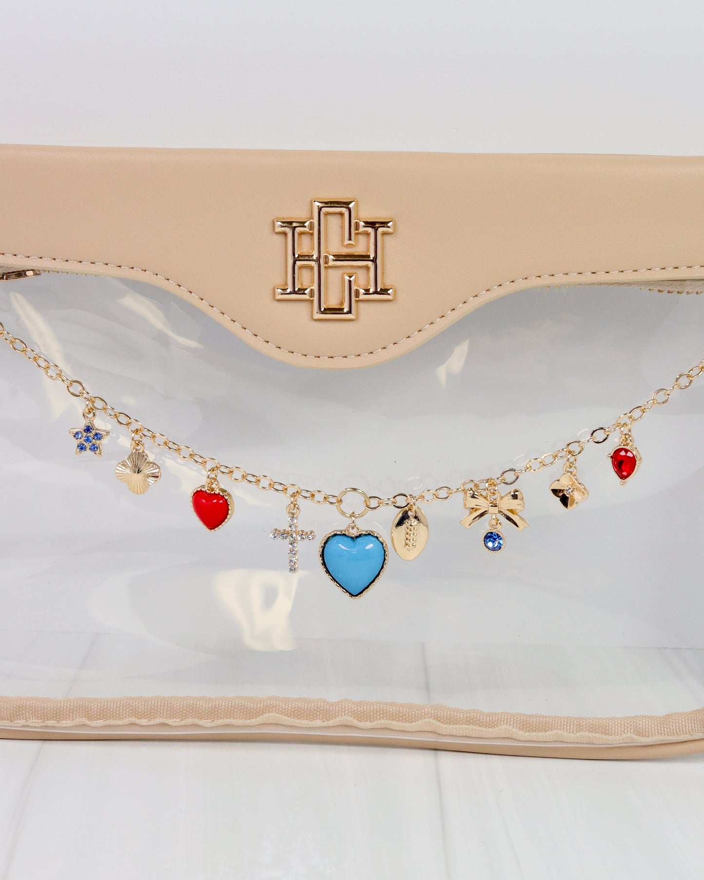 Avery Bag Chain POWDER BLUE RED