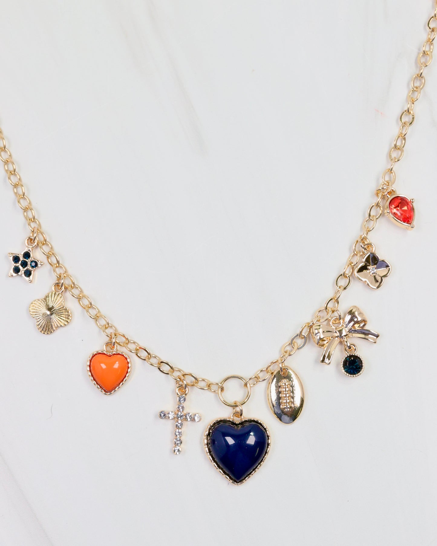Avery Bag Chain NAVY ORANGE