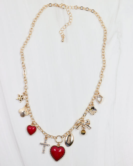 Bentley Charm Necklace GARNET