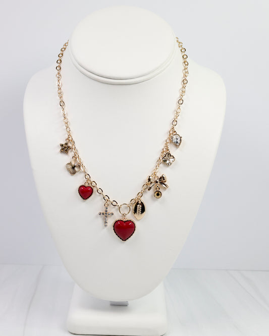 Bentley Charm Necklace GARNET