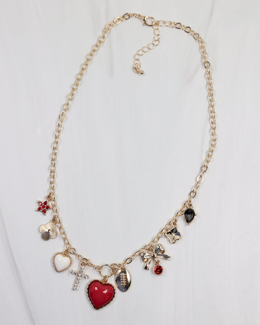 Bentley Charm Necklace CRIMSON WHITE