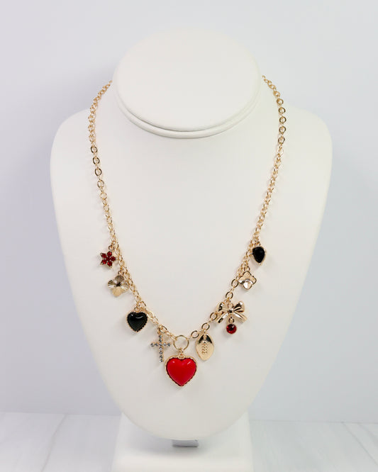 Bentley Charm Necklace RED BLACK
