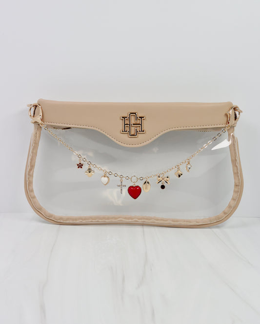 Avery Bag Chain MAROON WHITE