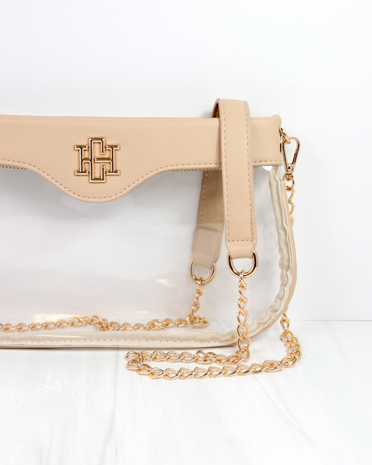 Madi Clear Crossbody Nude