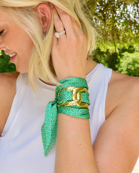 Serafina Scarf Bracelet Green