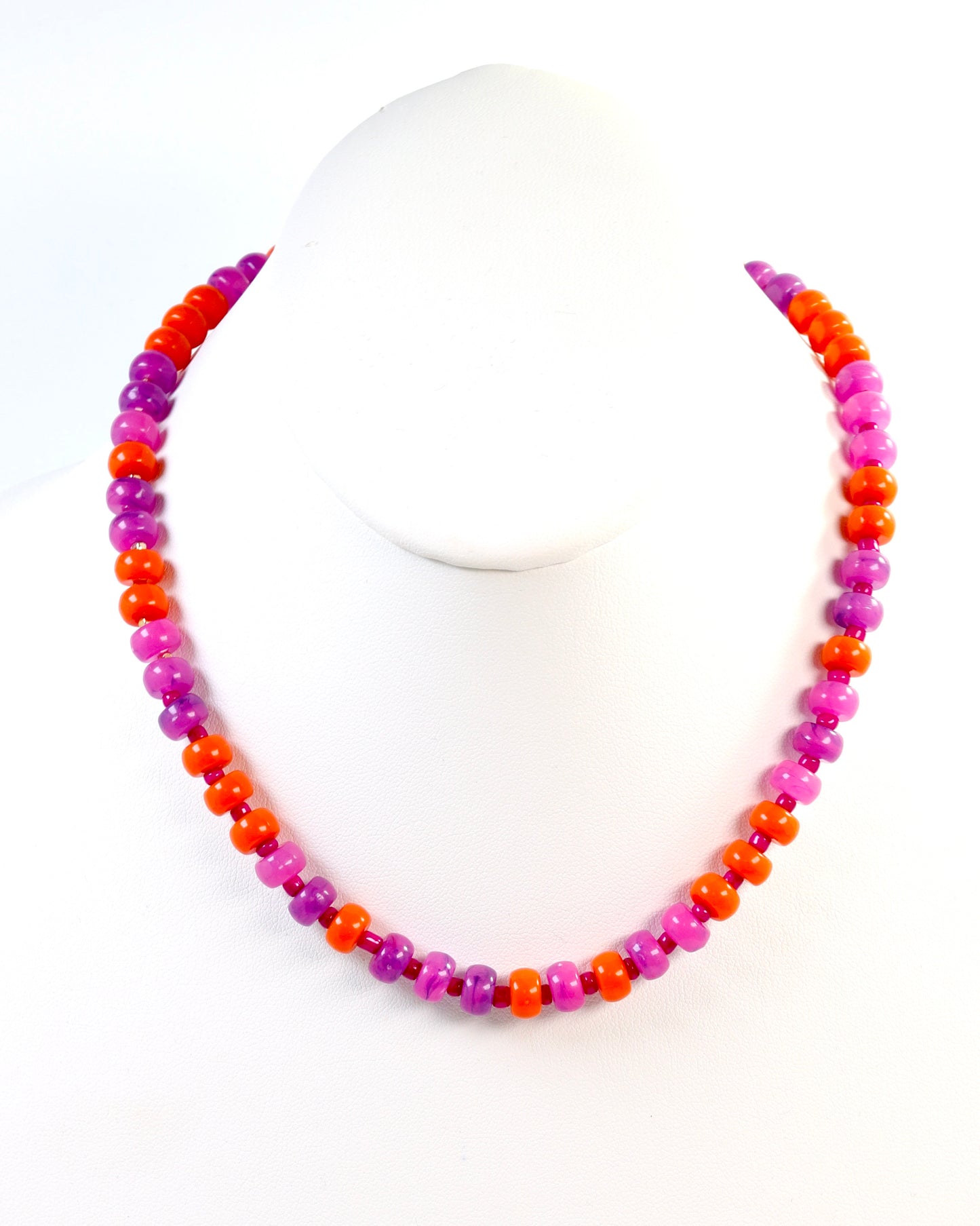 Ellison Stone Necklace Purple Orange