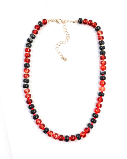 Ellison Stone Necklace Red Black