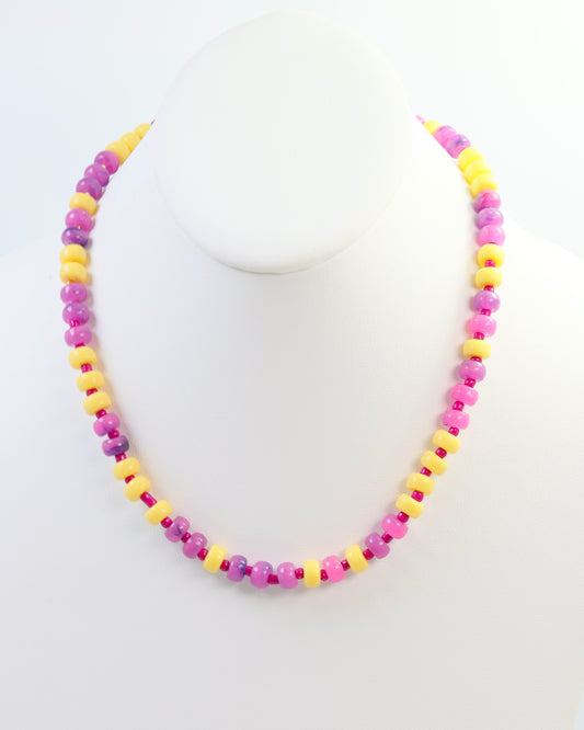 Ellison Stone Necklace Purple Gold