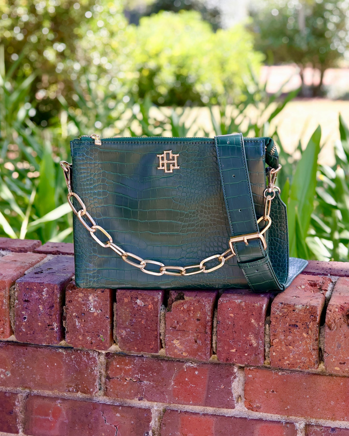 Ariana Crossbody - Hunter Green EC