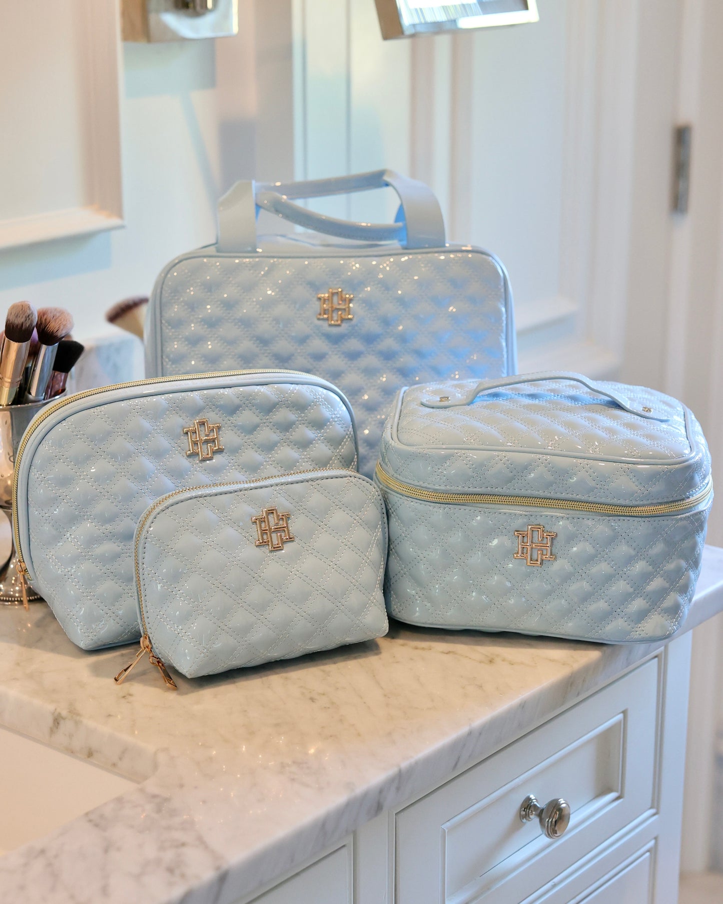 Ibiza Small Pouch Light Blue Patent