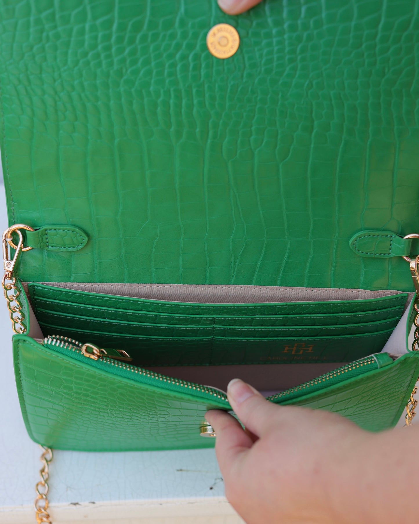 Bryn Clutch/Crossbody Kelly Green EC