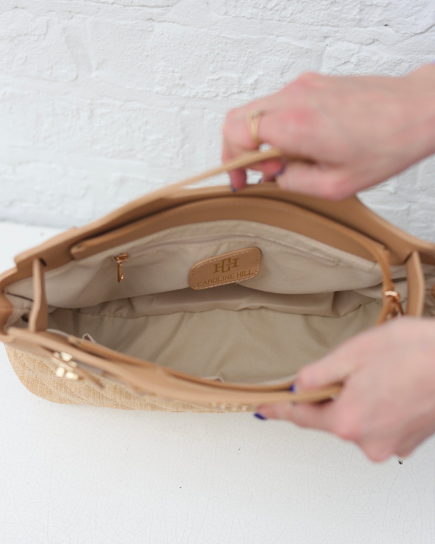 Savannah Handbag Woven Tan