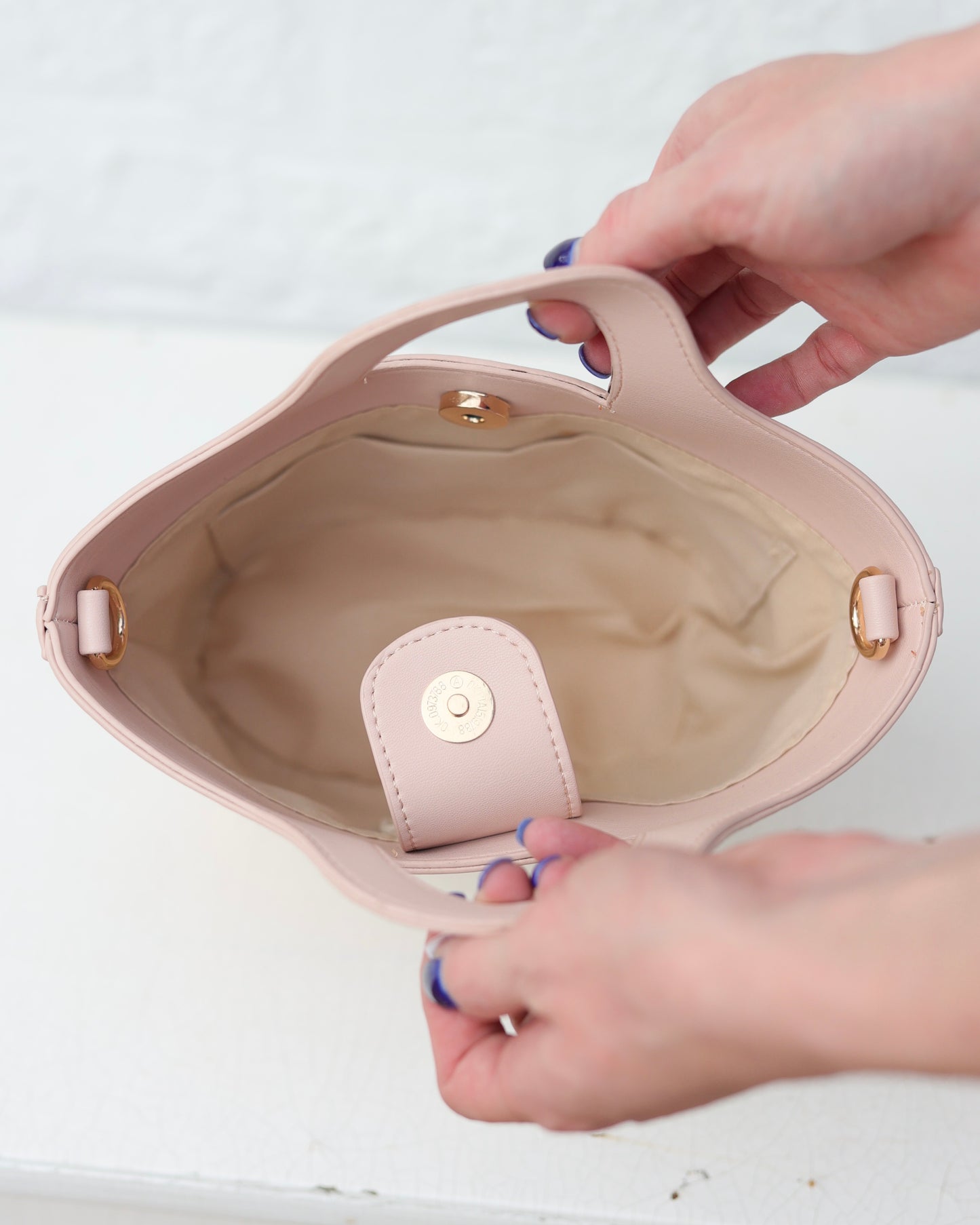 Emma Mini Tote Natural Mint