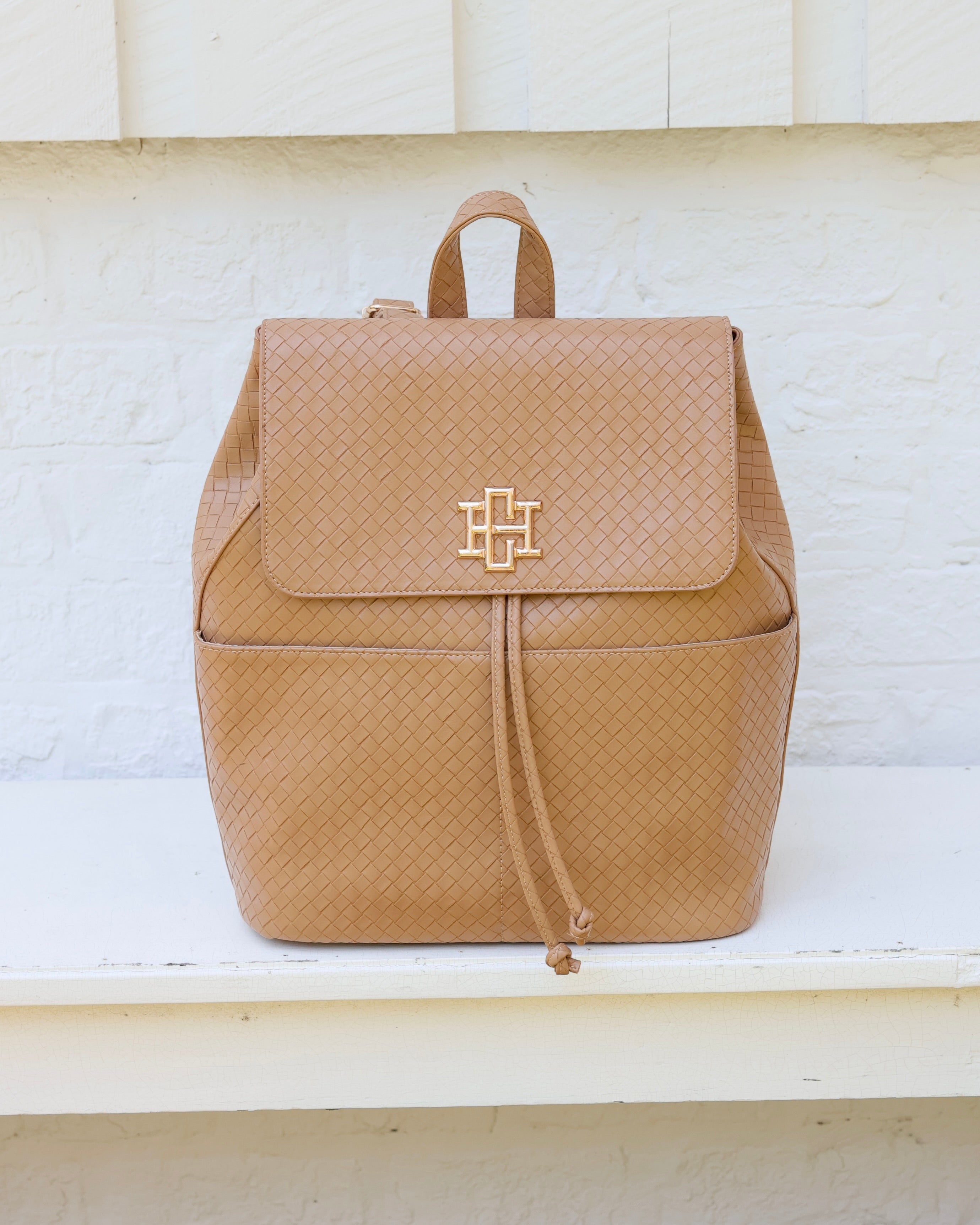 Bennett Backpack Woven Tan – Caroline Hill