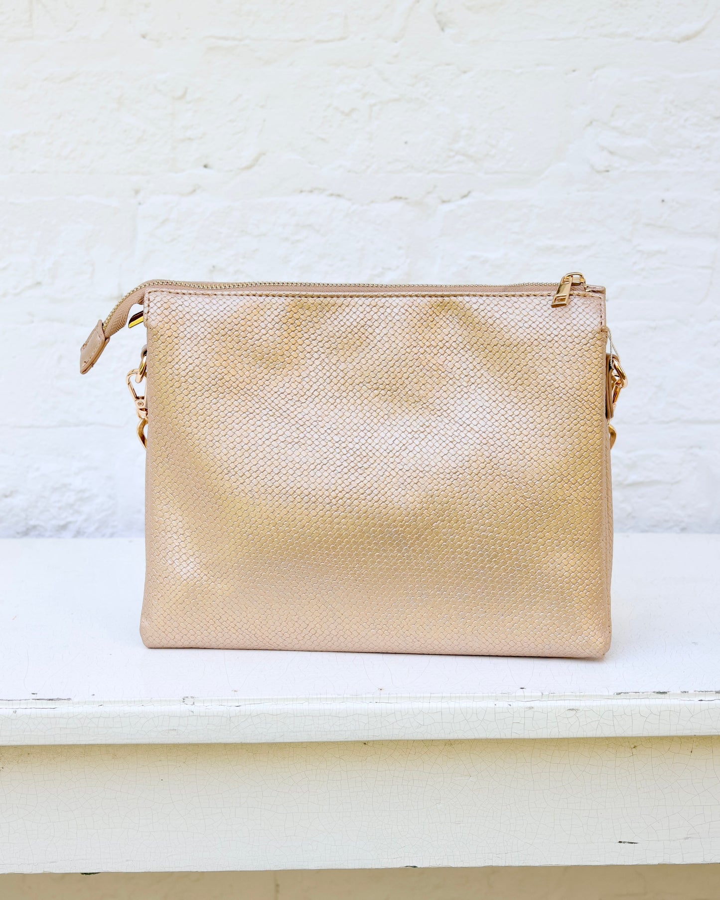 Ariana Crossbody Woven Gold