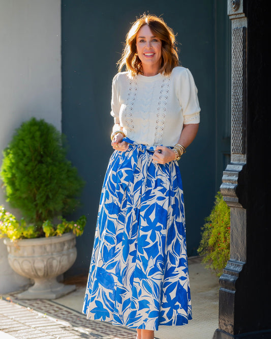 Callan Cable Knit Top- Cream