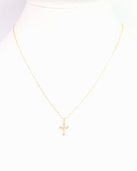 Camden Road Cross Necklace Gold