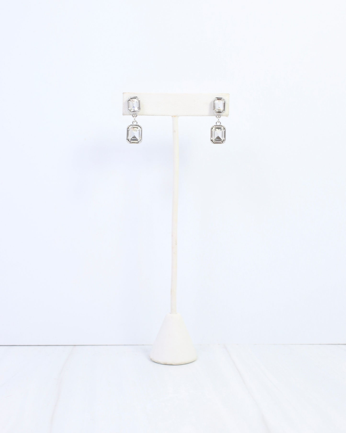 Chloe Crystal Drop Earring Silver