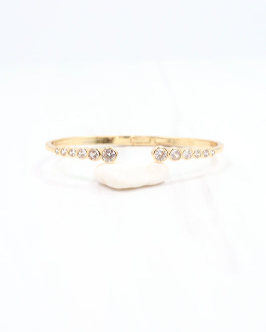 Samantha CZ Cuff Bracelet Gold