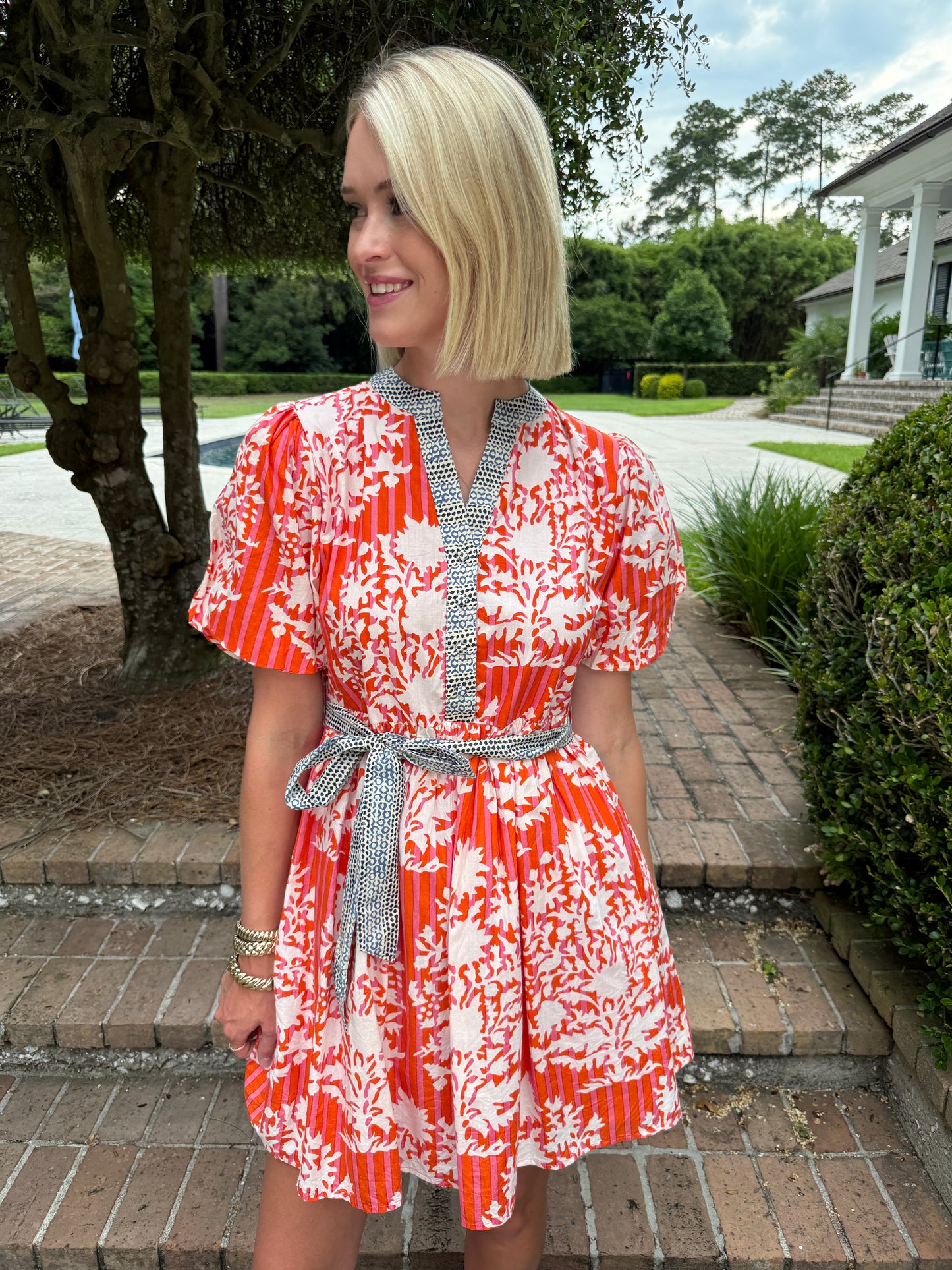 Lanier Puff Sleeve Printed Dress