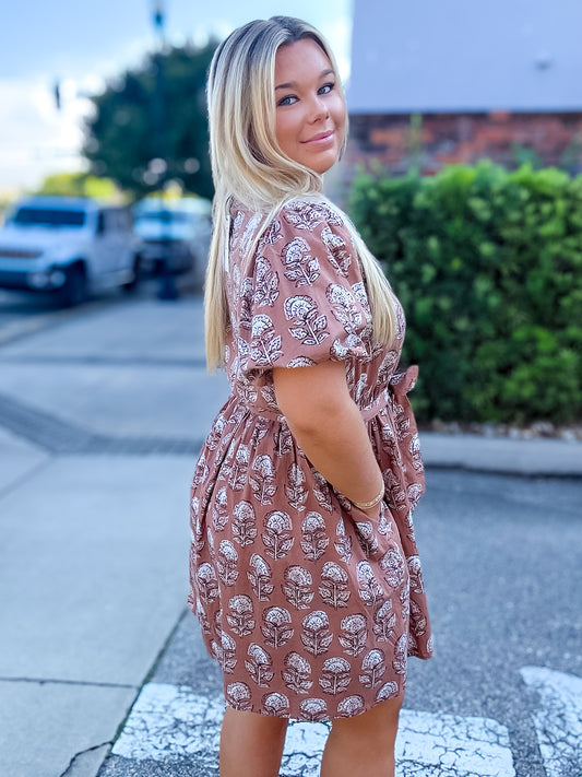 Naturally Beautiful Mocha Dress