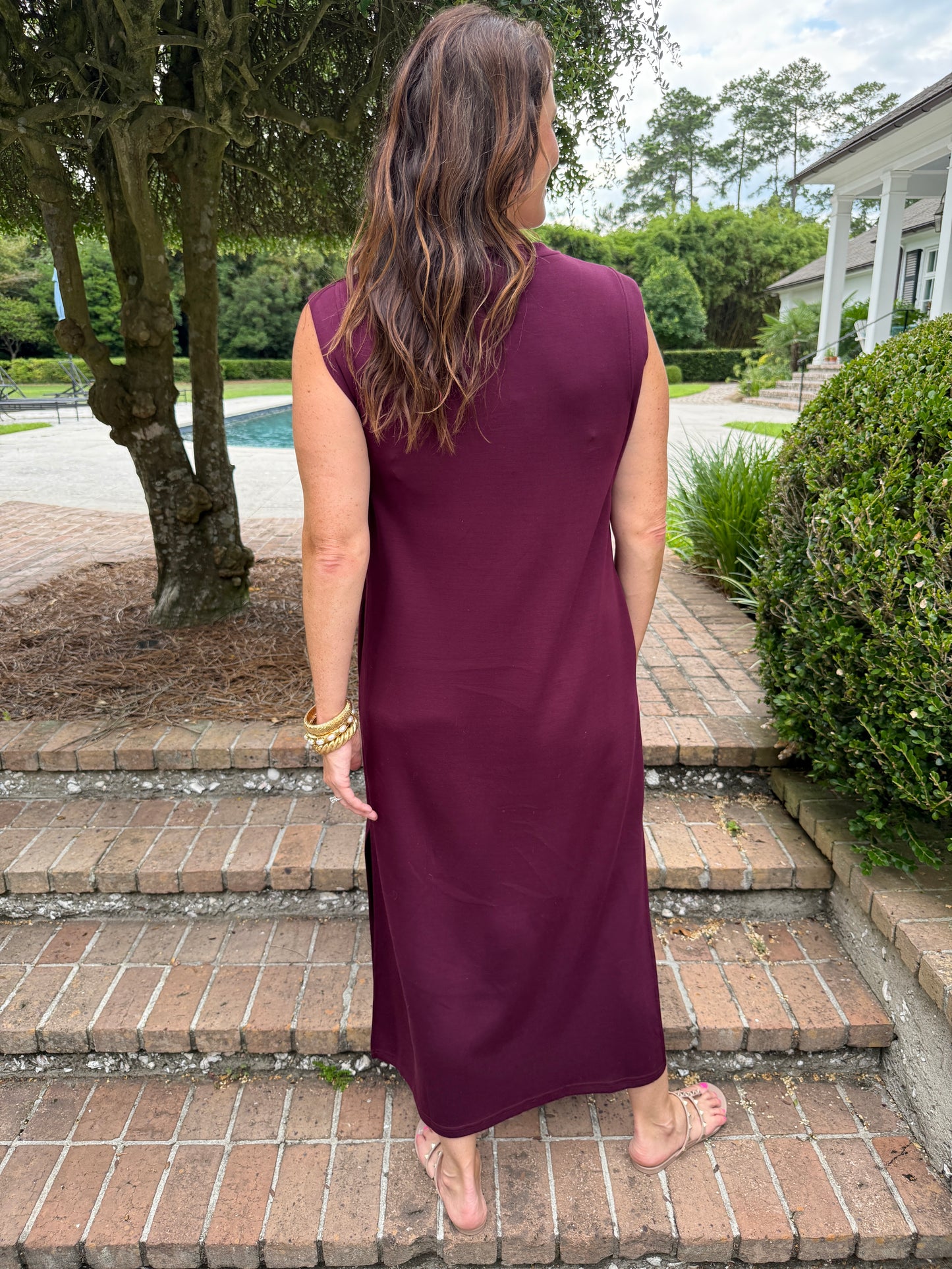 Hopkins Knit Pullover Dress - Garnet
