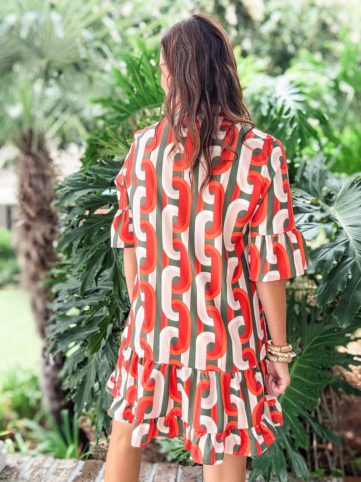 Marsha Retro Print Dress