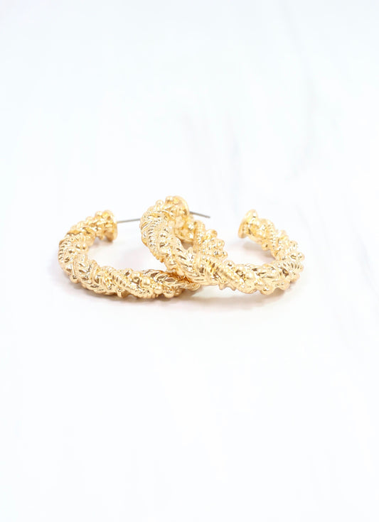 Allman Twisted Hoop Earring Gold