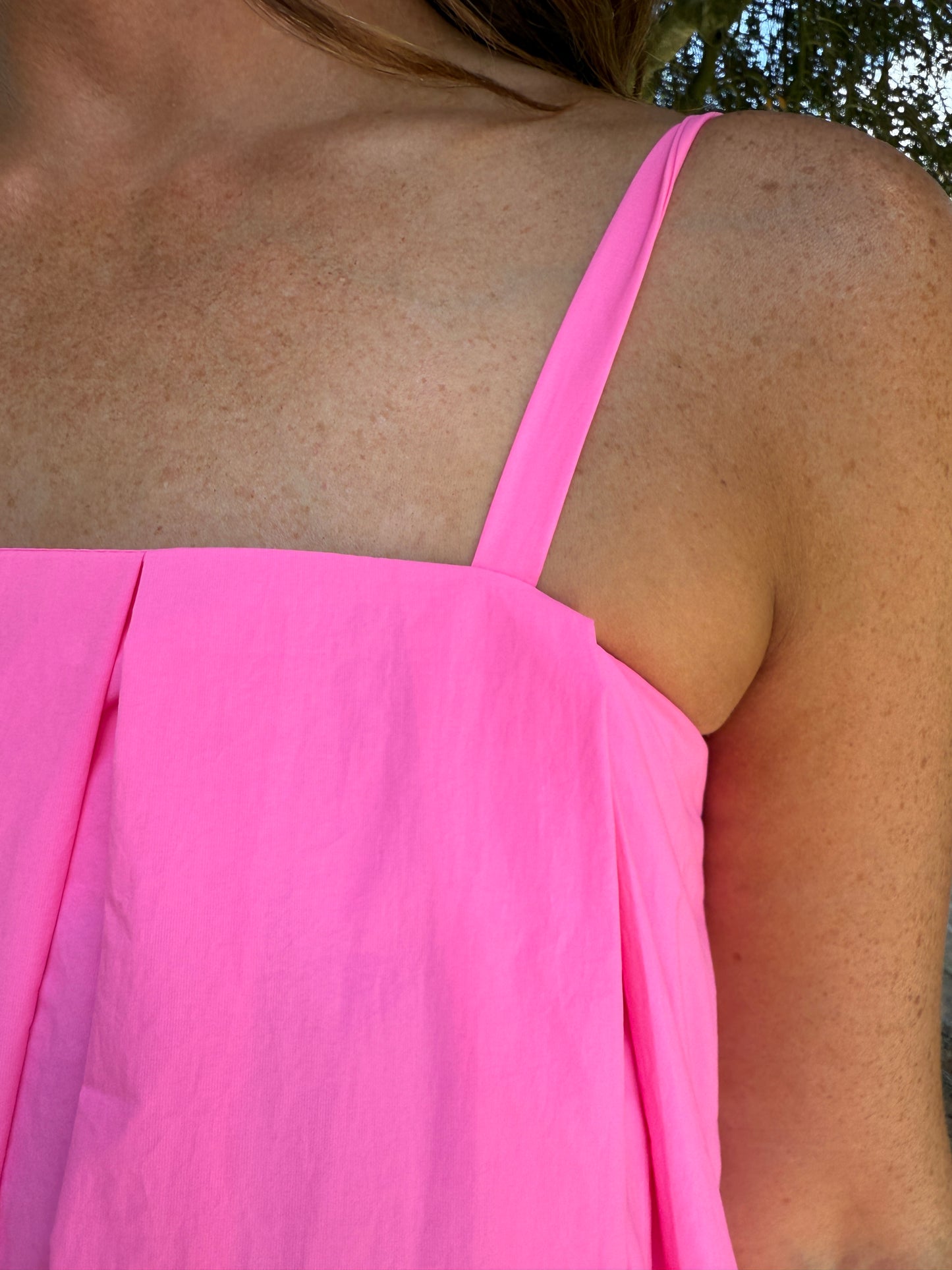 Love Is In The Air Hot Pink Midi Dress