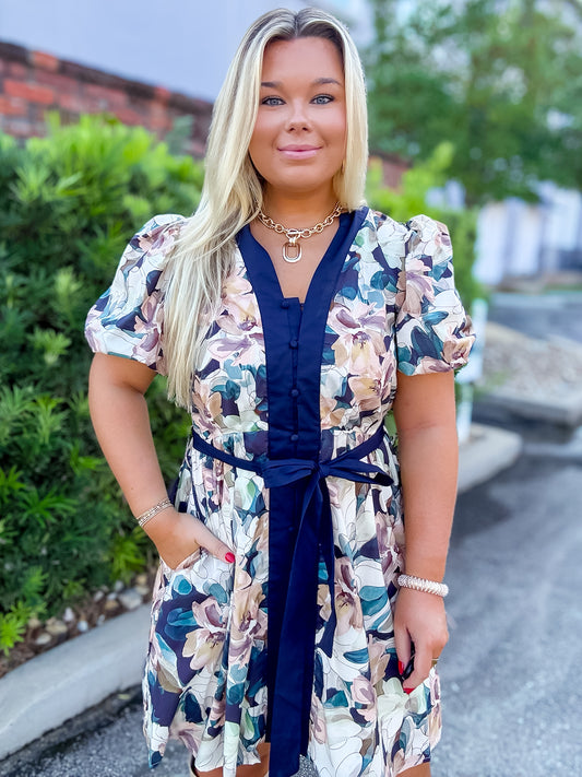 Holloway Navy Floral Dress