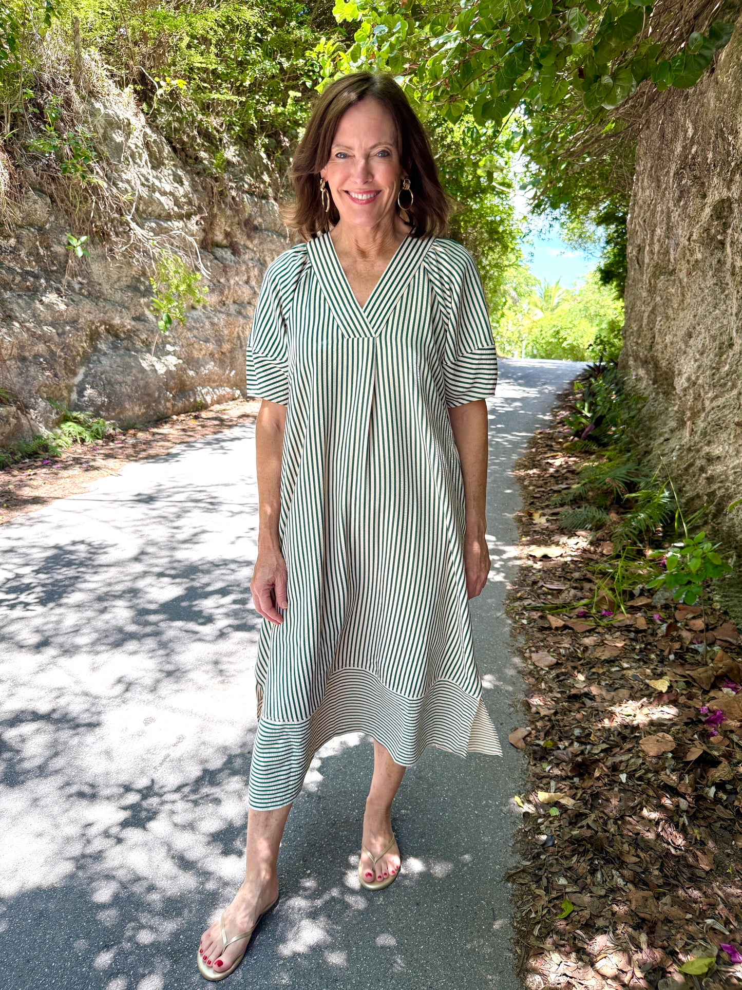 Reeves Striped Midi Dress