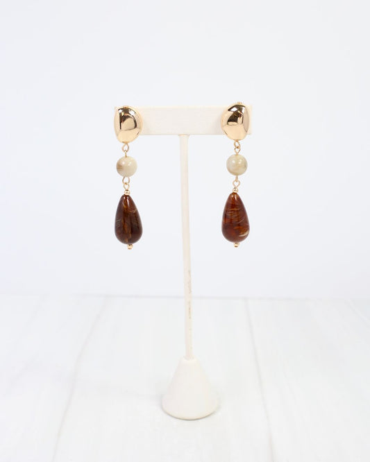 Bar Harbor Stone Dangle Earring Natural