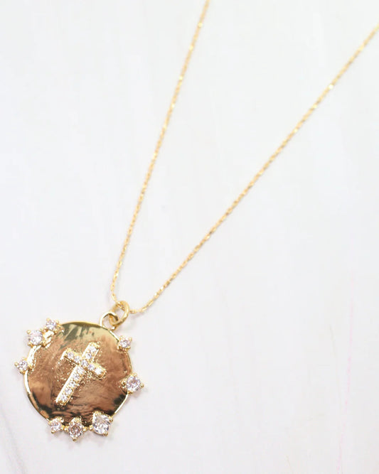 Chatham Cross Necklace Gold