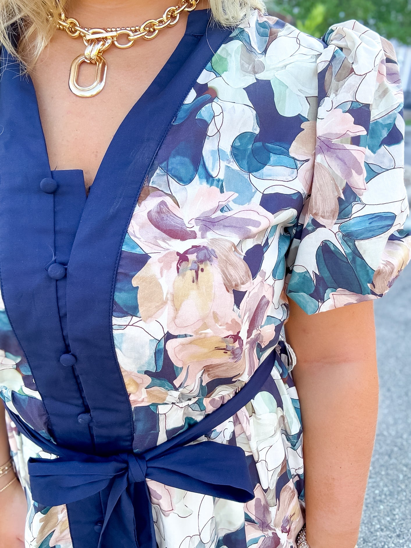 Holloway Navy Floral Dress