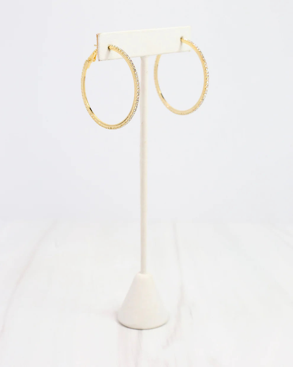 Kayla CZ Hoop Earring Gold