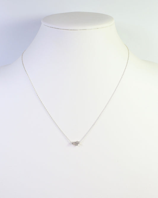 Milton Side Cross Necklace Silver